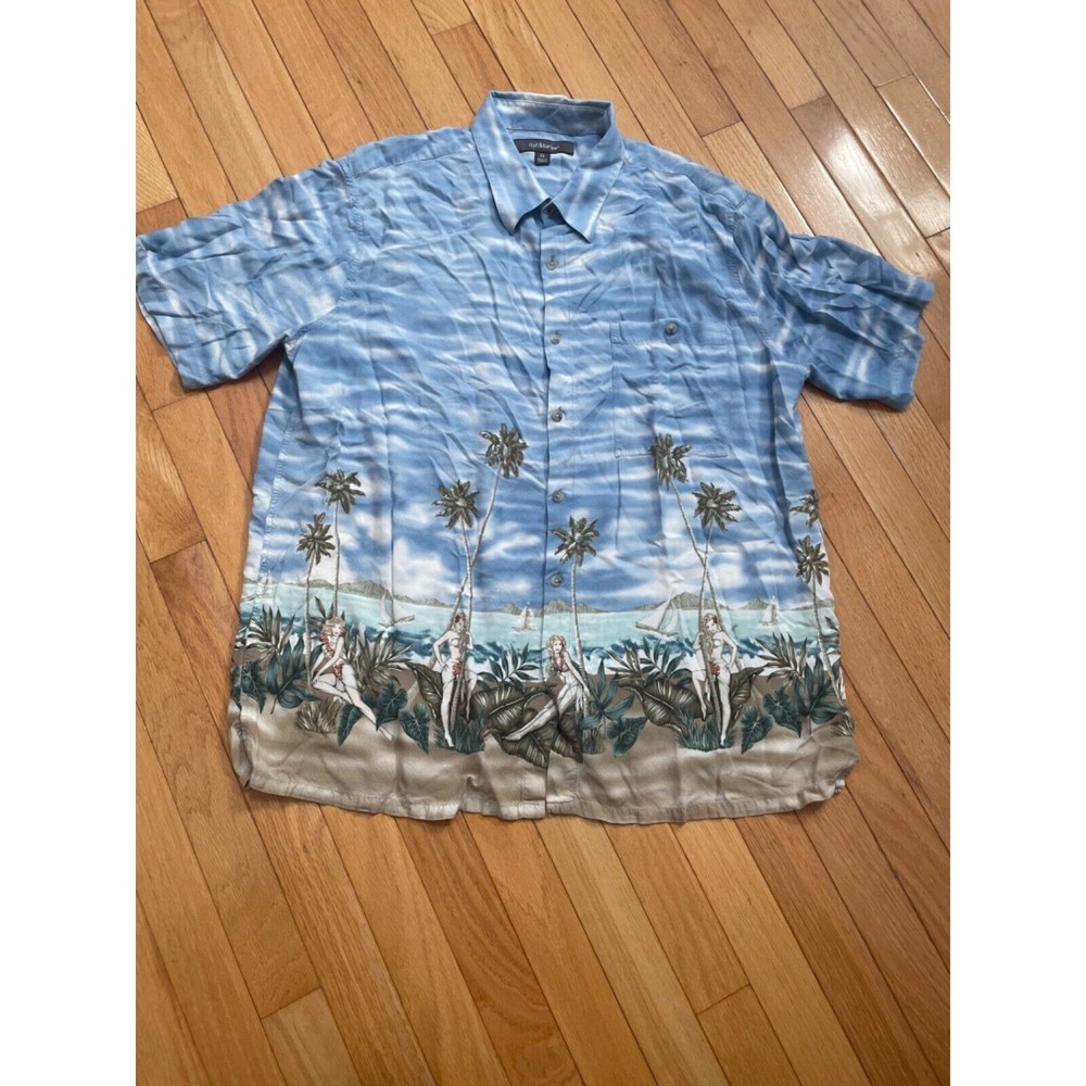 Croft & Barrow Hawaiian Button Down-Mens XL-Great Conditin-AOP-Mens XL